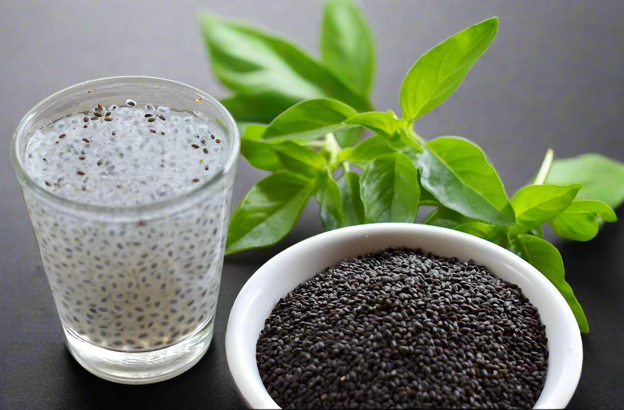 Buy 100% pure basil seeds online for detox water and digestion
