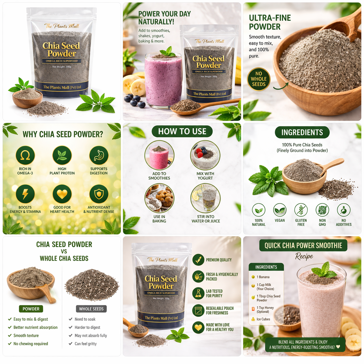 Chia Seed Powder – Omega-Rich Superfood