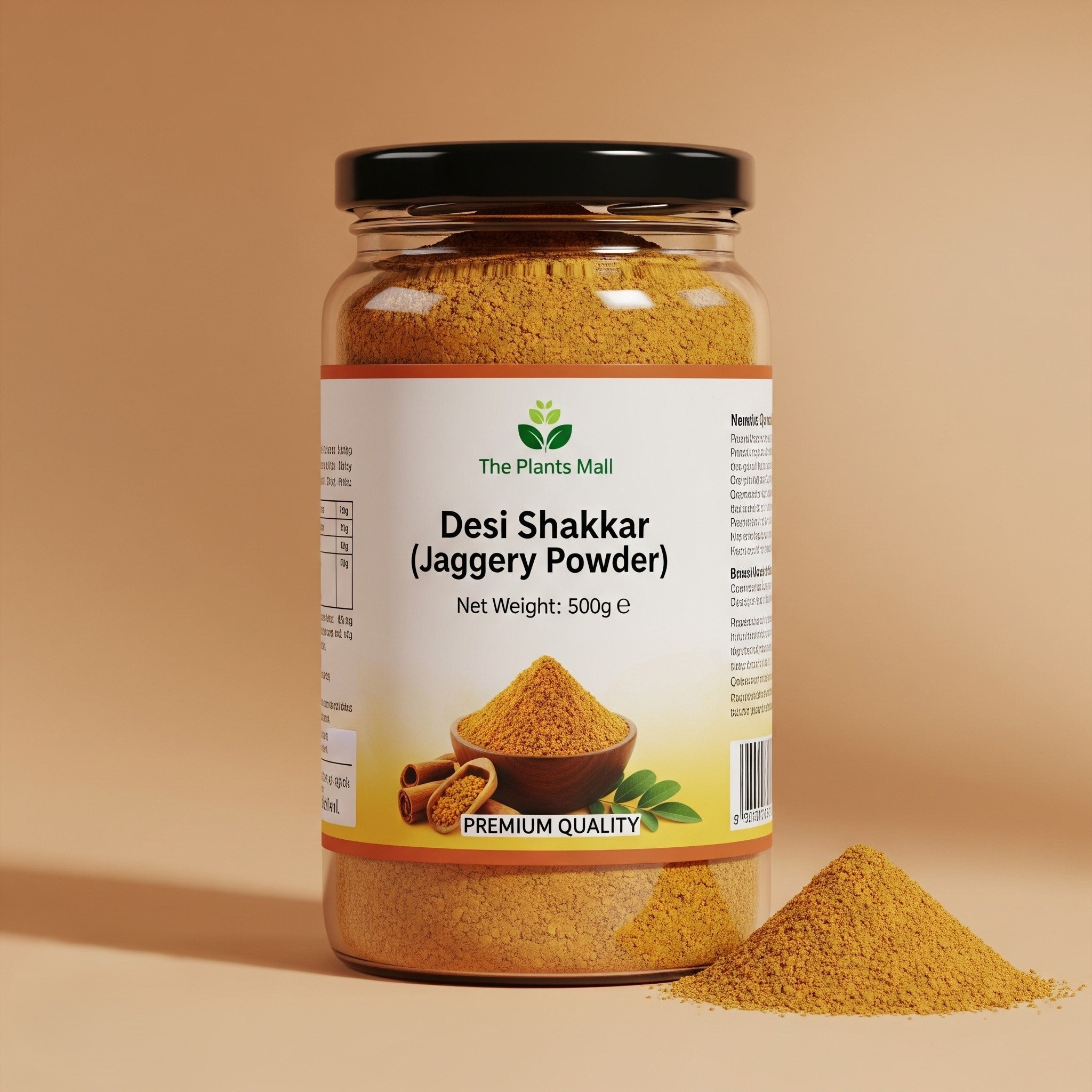 Desi Shakkar (Jaggery Powder) Premium Quality, Pure & Natural Sweetener for Beverages, Desserts & Cooking