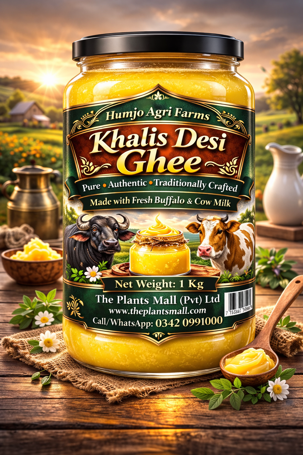Pure Desi Ghee for Cooking Pakistan Organic Dairy Product