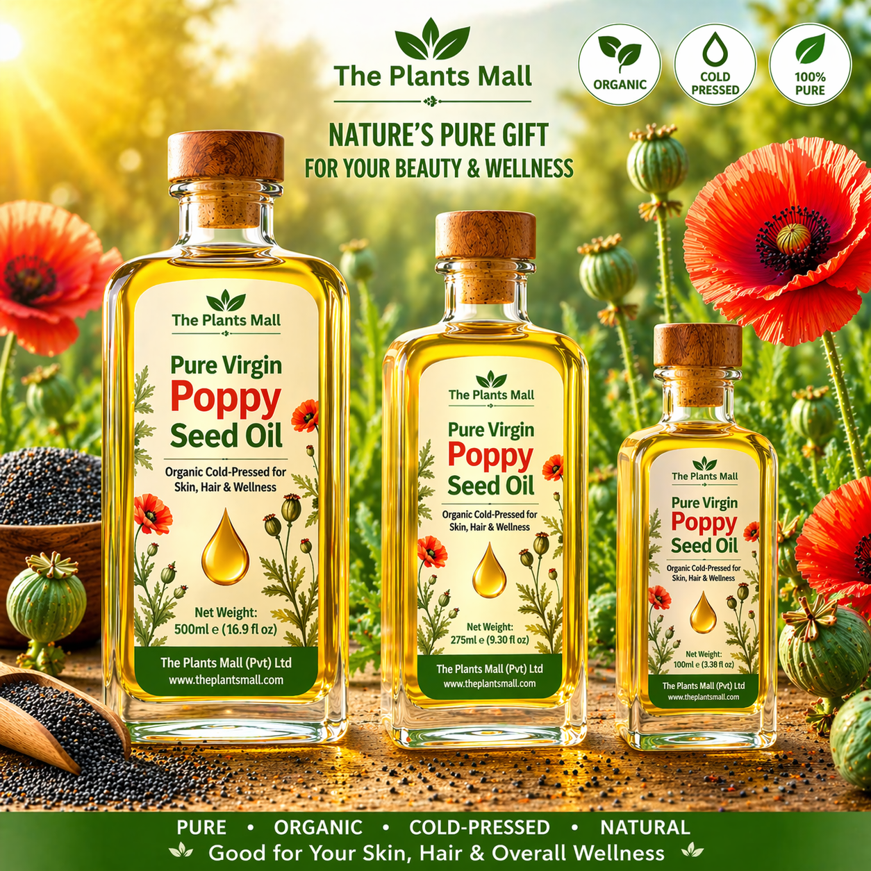 poppy seed oil for skin hair wellness Pakistan