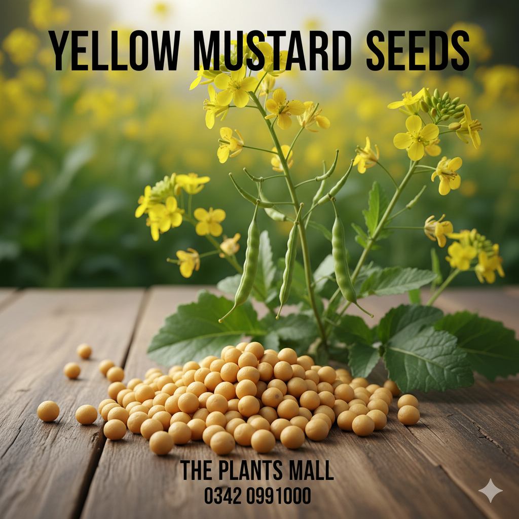 Whole yellow mustard seeds for tarka, vegetable dishes, and spice blends