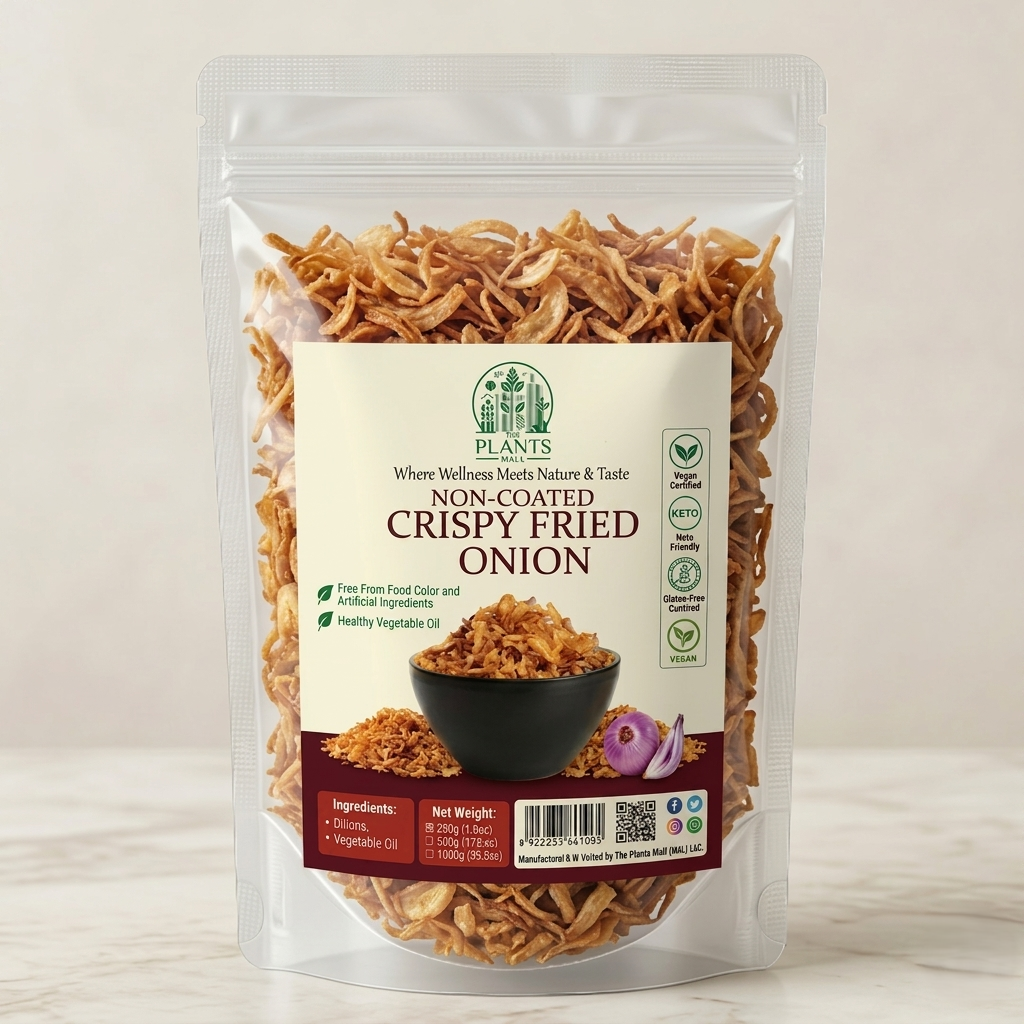 Premium Crispy Fried Onions - Non-Coated | 100% Real Onion Flakes | Gluten-Free Birista for Biryani, Pulao & Restaurant Cooking