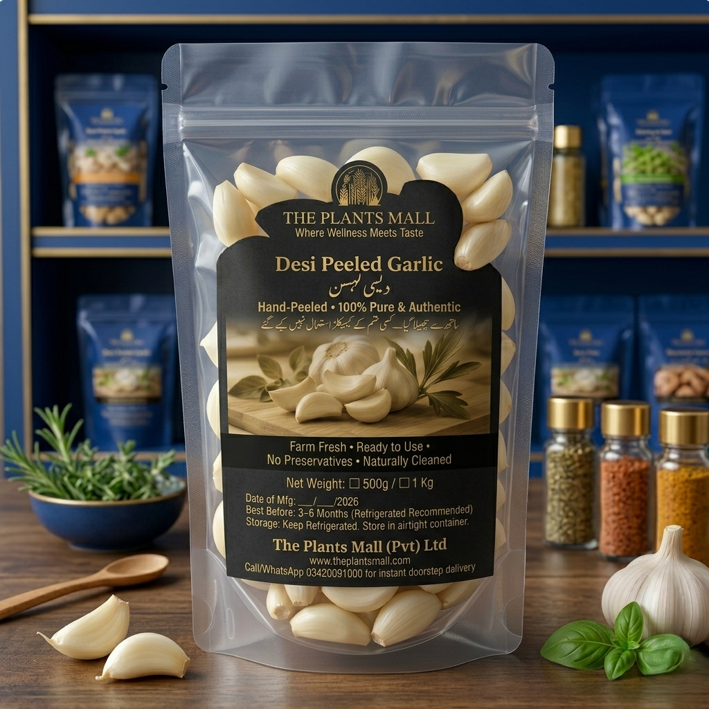 Desi Garlic Peeled – 100% Pure, Organic & Fresh Hand-Peeled Garlic