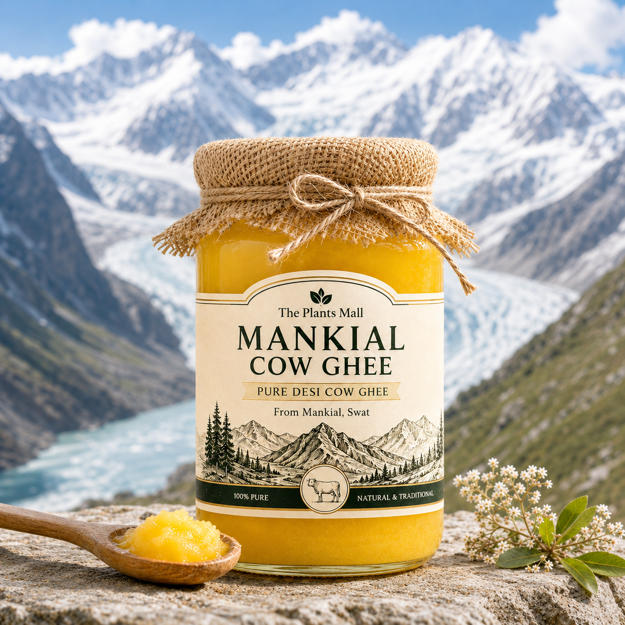 Mankial Valley Cow Ghee – Pure Grass & Herbs Fed Desi Cow Ghee from Swat
