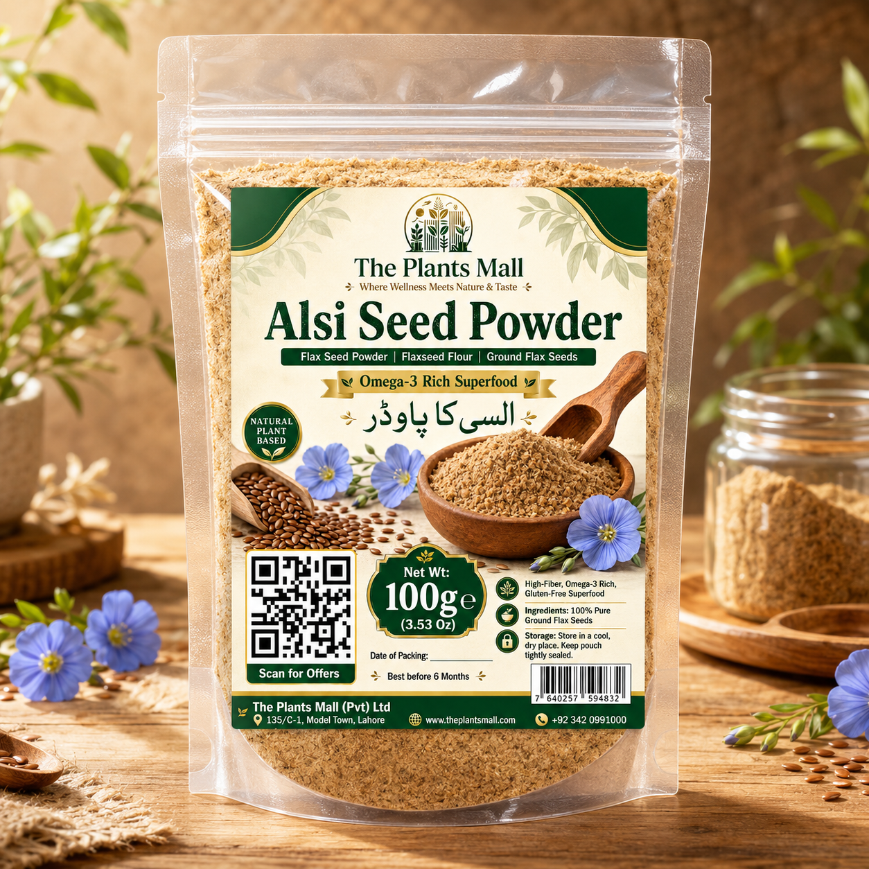 Organic Alsi Seed Powder | Flax Seed Powder | Flaxseed Flour | Alsi Ka Powder | Ground Flax Seeds | Omega 3 Rich Superfood