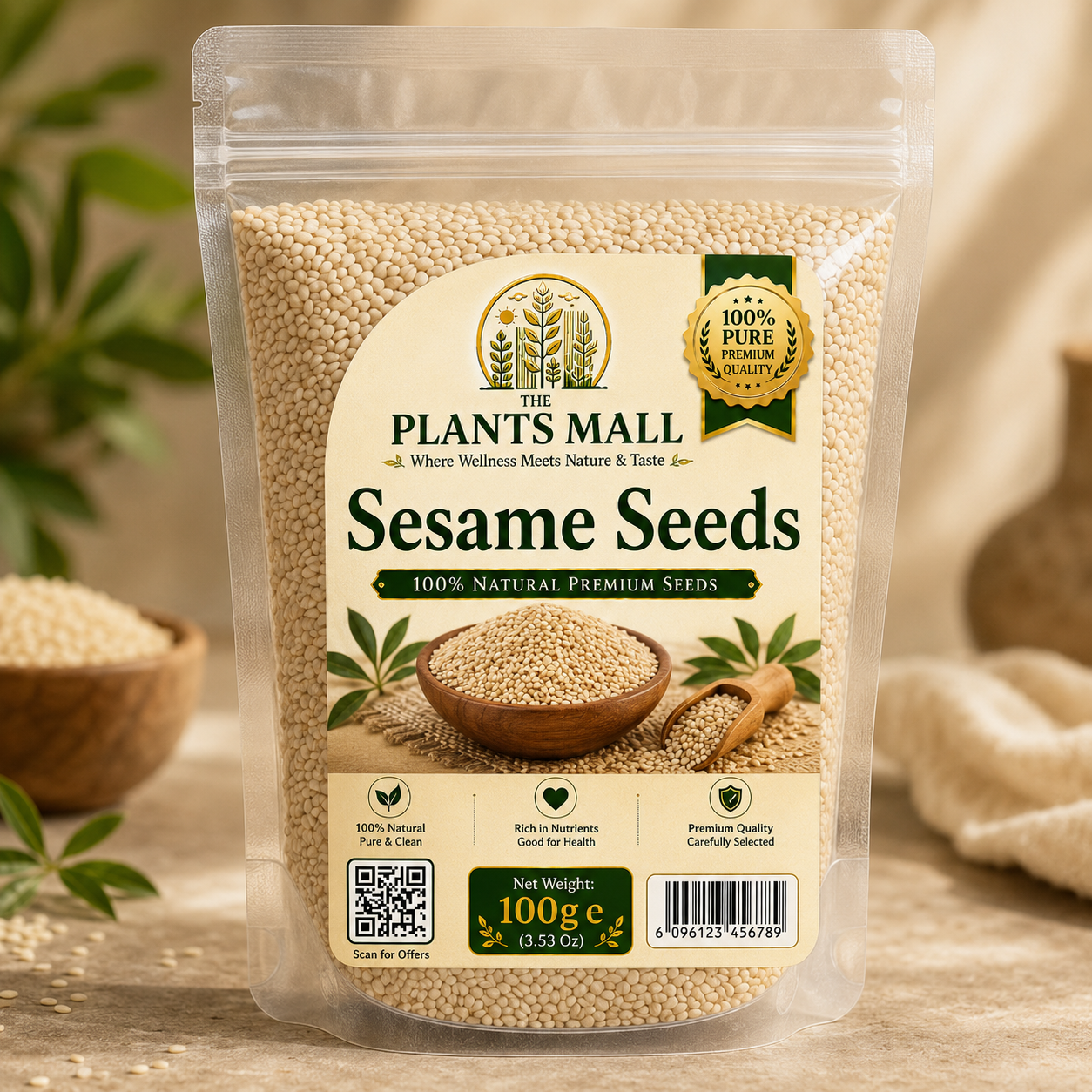 Endocrine & Daily Nutrition Super Seed Kit – Premium Seed Cycle Bundle for Men & Women | Pumpkin, Sesame, Flax & Sunflower Seeds | Hormone Support Superfoods | 100g Each (400g Total)
