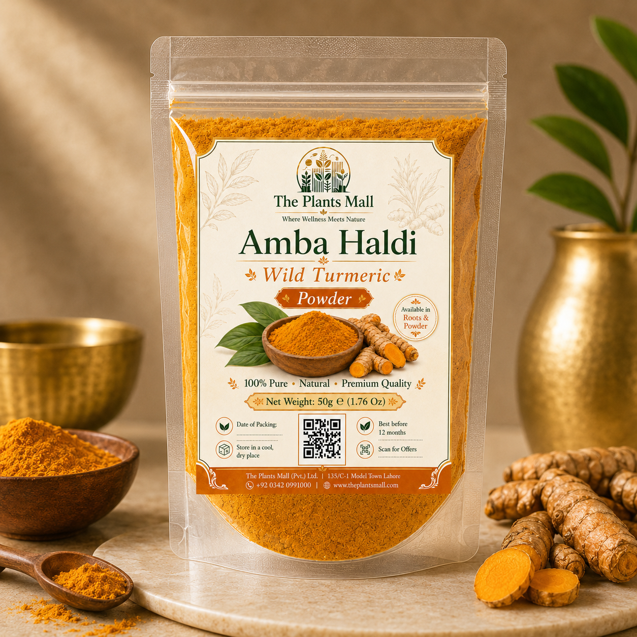 Amba Haldi Powder | Pure Wild Organic Turmeric Powder for Skin, Face Pack, Cooking & Wellness